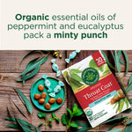 organic essential oils of peppermint and eucalyptus pack a minty punch