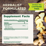 Herbalist Formulated. Herbal Tea Caffeine Free. Supplement Facts.