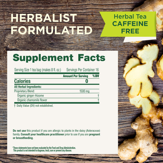 Herbalist Formulated. Herbal Tea Caffeine Free. Supplement Facts.