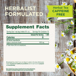 Herbalist Formulated. Herbal Tea Caffeine Free. Supplement Facts.