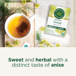 Sweet and herbal with a distinct taste of anise.