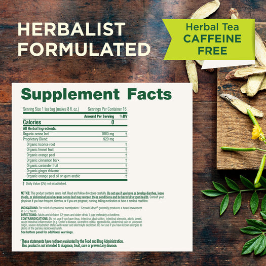 herbalist formulated supplement facts. 16 servings per container. Do not use if you have or develop diarrhea, loose stools, or abdominal pain because senna leaf may worsen these conditions and be harmful to your health