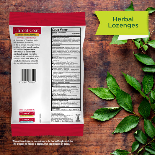 herbal lozenges throat coat