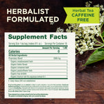 Herbalist Formulated. Herbal Tea Caffeine Free. Supplement Facts.