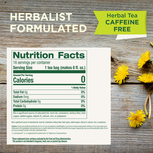 Herbalist Formulated. Herbal Tea Caffeine Free. Supplement Facts.