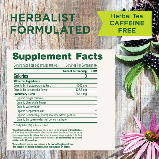 HERBALIST FORMULATE. Herbal Tea Caffeine Free. Supplement Facts.