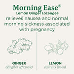 Morning ease lemon ginger lozenges relieves nausea and normal morning sickness associated with pregnancy