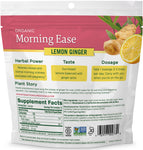 Morning ease lemon ginger provides herbal power. Great taste. dosage - take 1 lozenge 2-3 times per day. carry with when you are on the go.