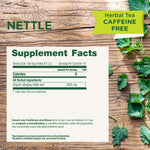 Organic stinging nettle leaf supplement facts.  2000 mg per serving