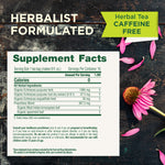 Herbalist Formulated. Herbal tea Caffeine Free. Supplement Facts.