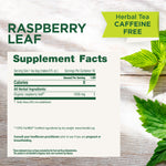 Raspberry leaf supplement facts panel. Consult your doctor prior to use if you are pregnant or breastfeeding.