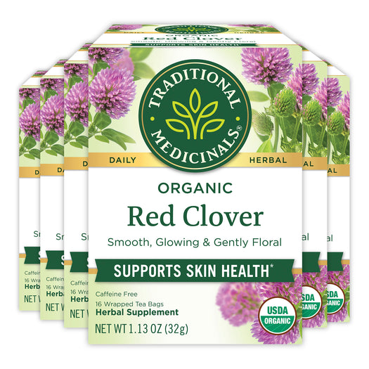 red clover smooth, glowing and gently floral. supports skin health