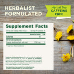 Herbalist Formulated. Herbal Tea Caffeine Free. Supplement Facts.