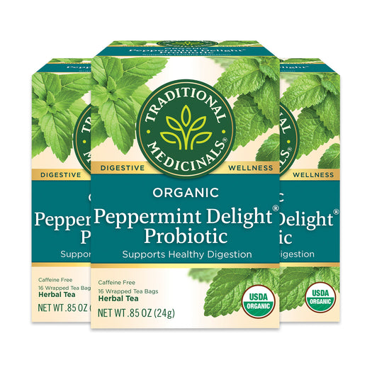 Organic Peppermint Delight® Probiotic tea  3 pack box