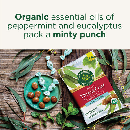 Organic essential oils of peppermint and eucalyptus pack a minty punch