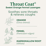 Throat coat sweet orange fennel lozenges. Soothes sore throats & relieves coughs