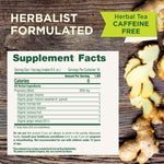 Herbalist Formulated. Herbal Tea Caffeine Free. Supplement Facts.