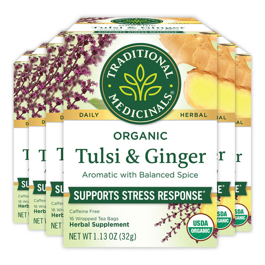 organic tulsi & ginger aromatic with balanced spice