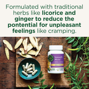 Formulated with traditional herbs like licorice and ginger to reduce the potential for unpleasant feelings like cramping