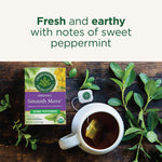 Fresh and earthy with notes of sweet peppermint