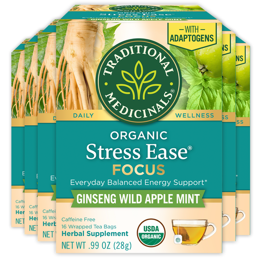 Stress Ease<sup>®</sup> Focus ginseng wild apple mint front of the box