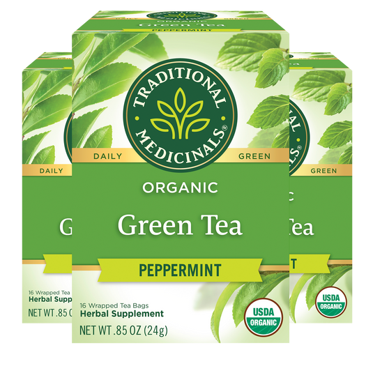 Green Tea Peppermint packages