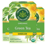 Organic Green Tea Dandelion packages