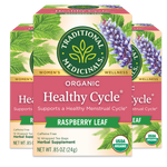 Healthy Cycle Raspberry Leaf packages